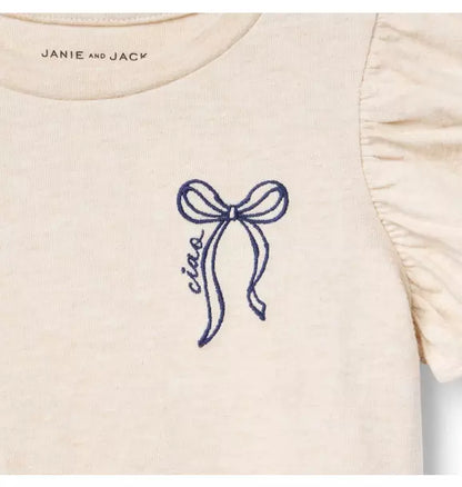 Ciao Bow Flutter Sleeve Top