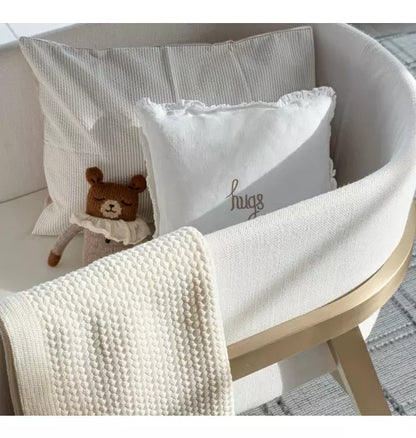 Herringbone Cream Baby Blanket