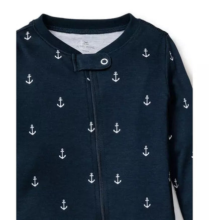 Baby's Pima Romper in Portsmouth Anchors