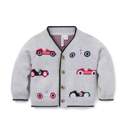 Baby Race Car Cardigan