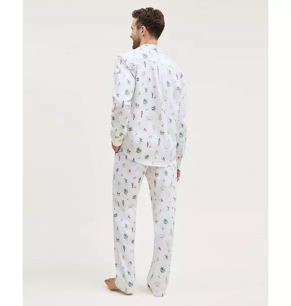 Men's Twill Pajama Set in 12 Days of Christmas
