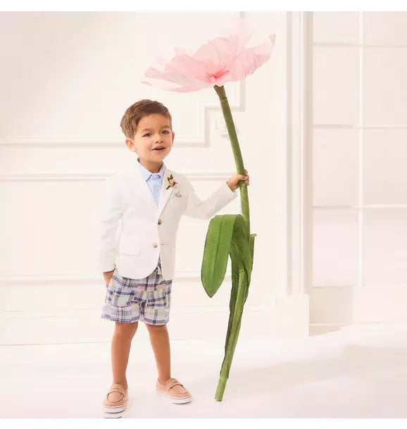 Plaid Patchwork Pull-On Short