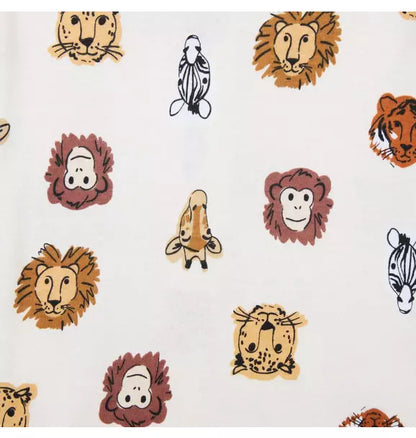 Baby Good Night Footed Pajama In Safari Friends