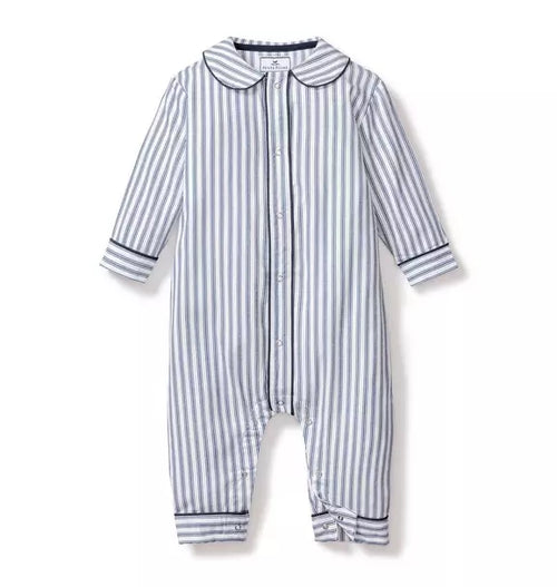 Navy French Ticking Cambridge Romper