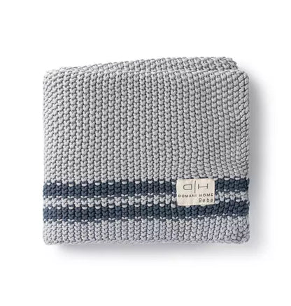Marici Cool Blue Striped Baby Blanket