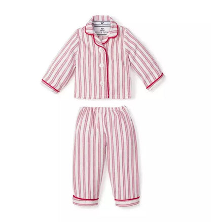 Doll Pajamas in Antique Red Ticking
