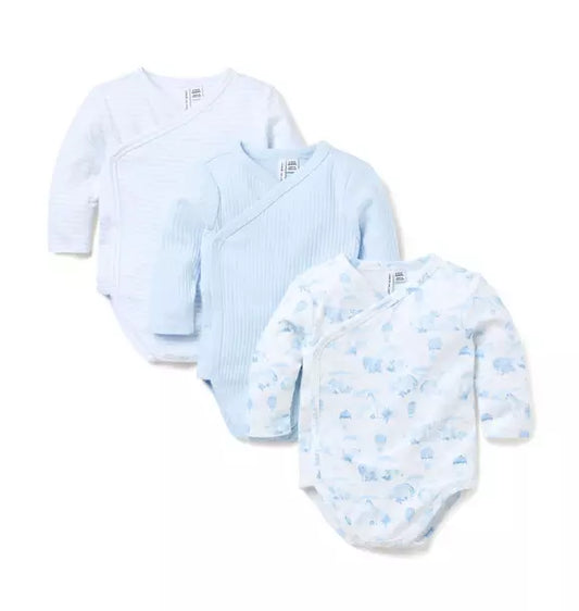 Baby Wrap Bodysuit 3-Pack