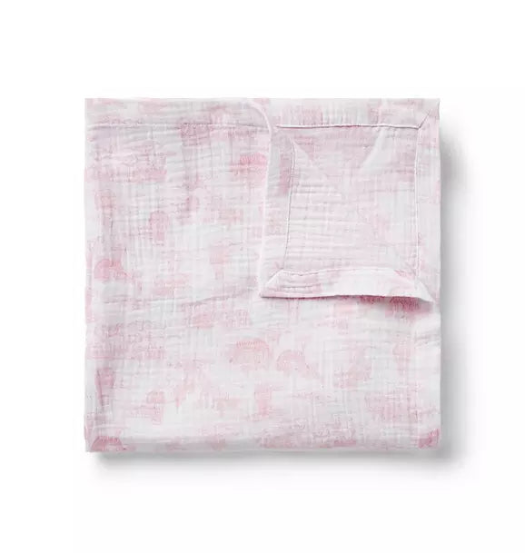 Baby Safari Toile Blanket