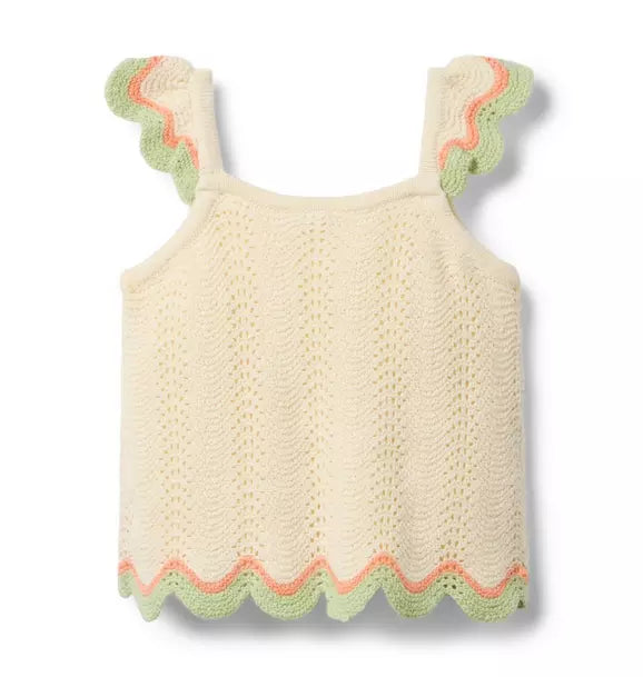 Crochet Scallop Hem Top