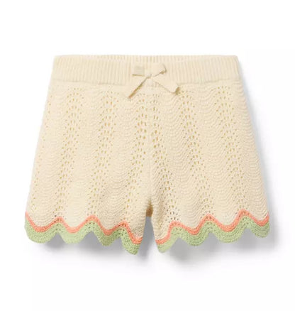 Crochet Scallop Hem Short