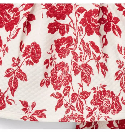 The Floral Quilted Bow Matching Baby Set