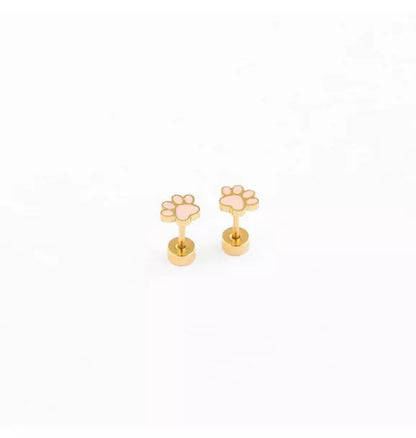 Paw Print Stud Earrings