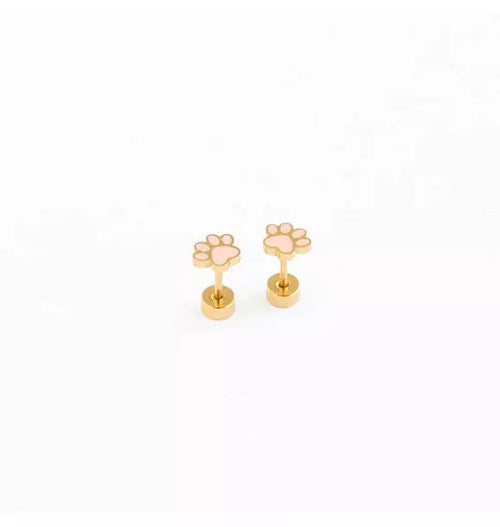 Paw Print Stud Earrings