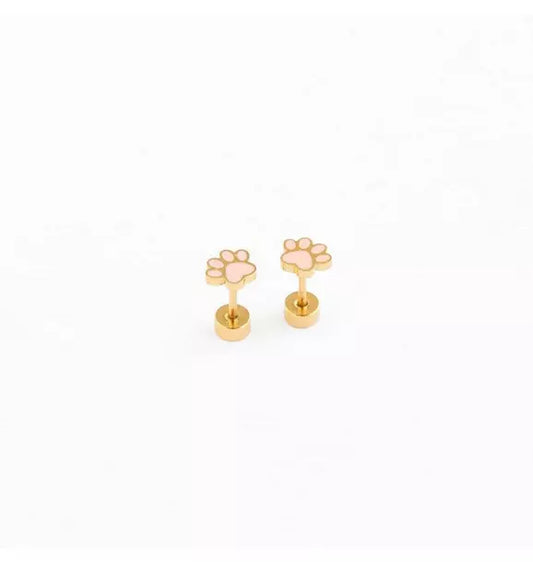 Paw Print Stud Earrings