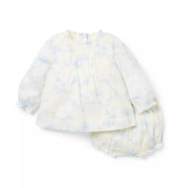 Baby Floral Toile Matching Set