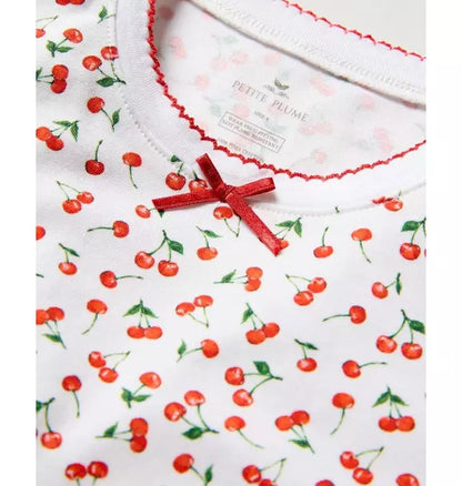 Kid's Pima Snug Fit Short Set in Cherry Orchard