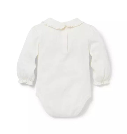 Baby Ruffle Trim Collar Bodysuit
