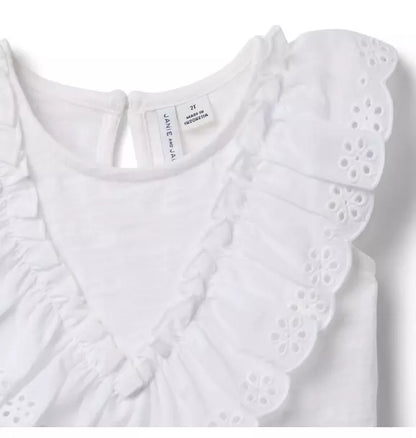 Eyelet Ruffle Top