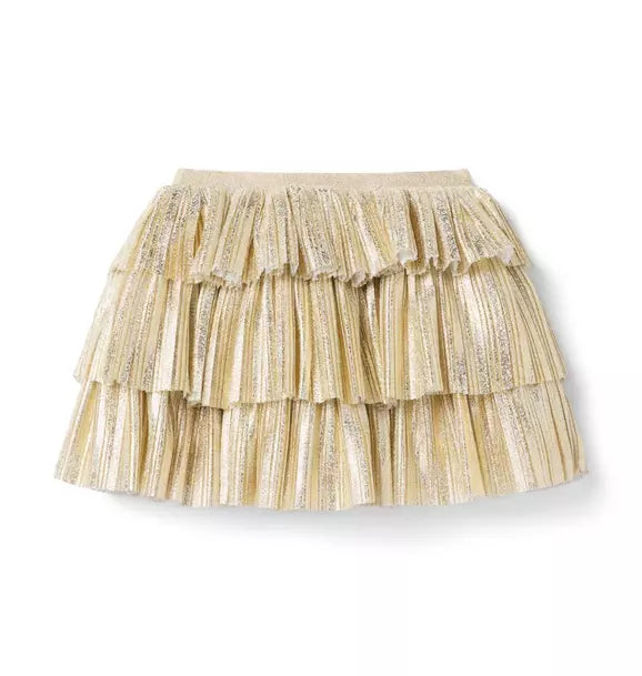 Metallic Tiered Skirt