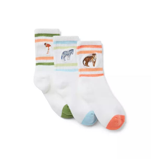 Animal Crew Sock 3-Pack