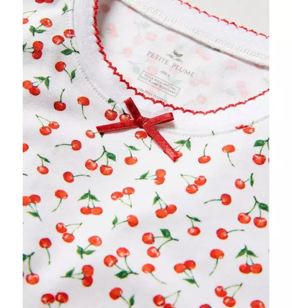 Kids Pima Snug Fit Pajama in Cherry Orchard