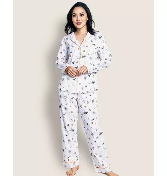 Women's Twill Pajama Set in Trick or Treat