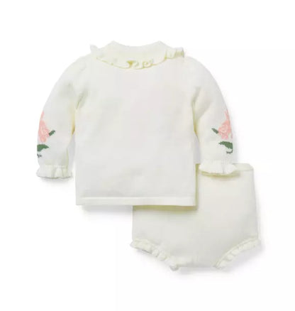 Baby Floral Matching Sweater Set
