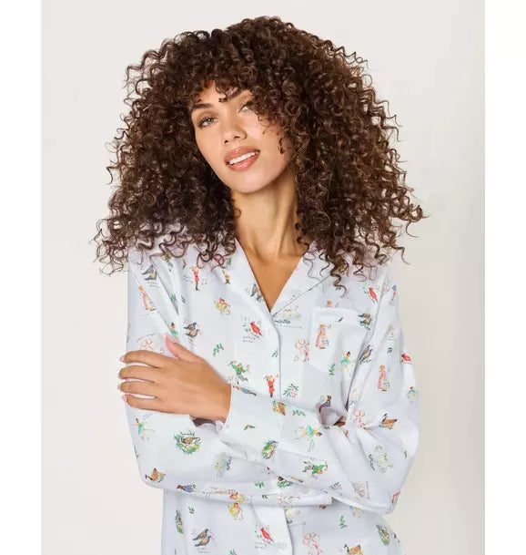 Women's Twill Pajama Set in 12 Days of Christmas