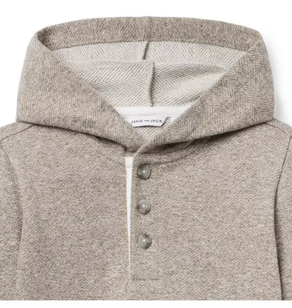 Herringbone Hooded Sweatshirt