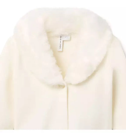 Faux Fur Collar Cropped Cardigan