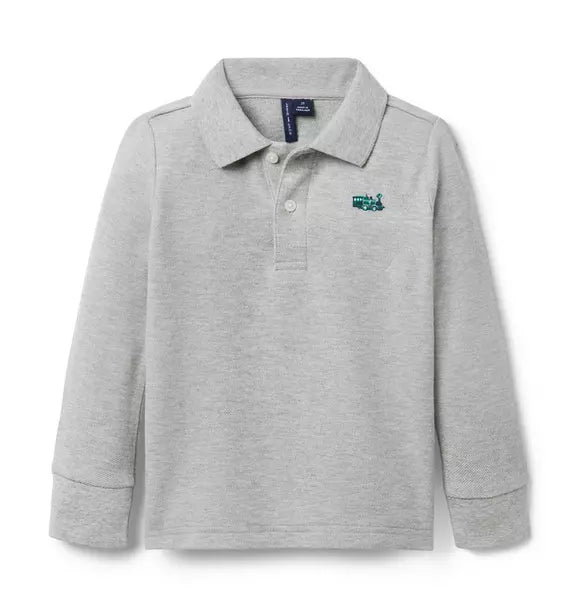 Embroidered Train Pique Polo