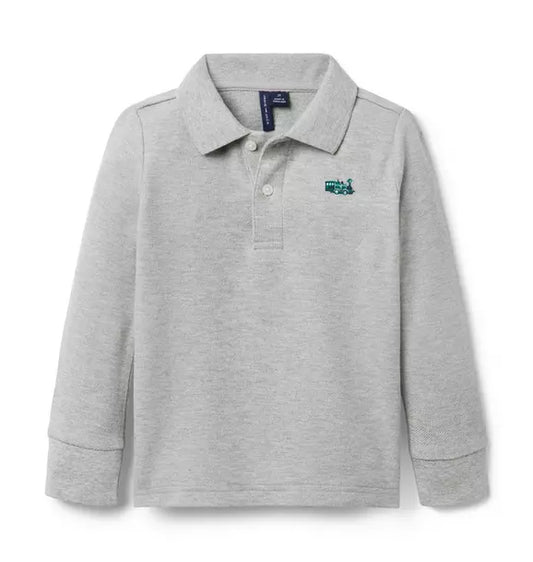 Embroidered Train Pique Polo