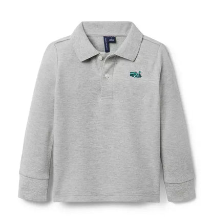 Embroidered Train Pique Polo