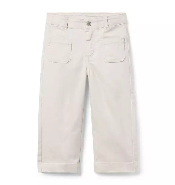 The Wide Leg Twill Pant