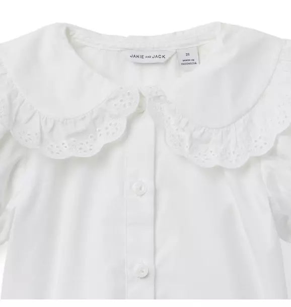 Lace Trim Collar Top