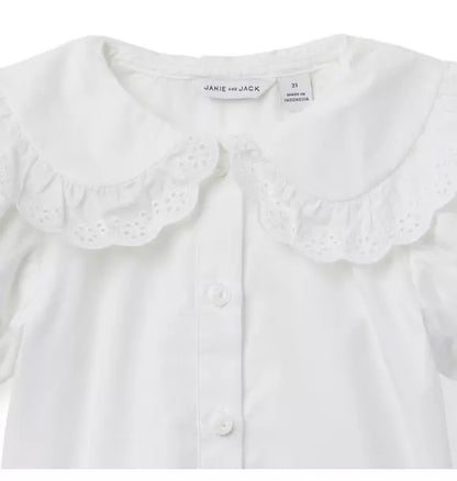 Lace Trim Collar Top