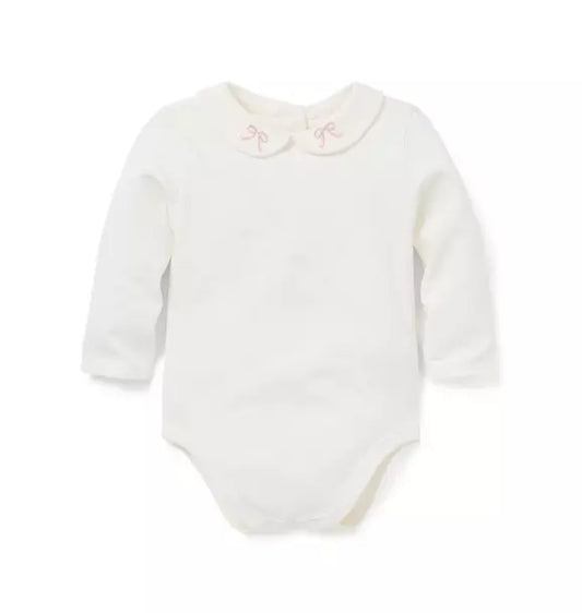Baby Bow Collared Bodysuit