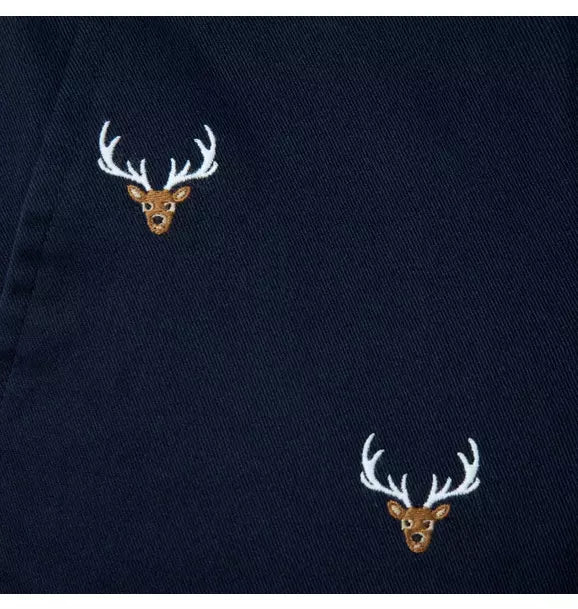 Embroidered Deer Pant
