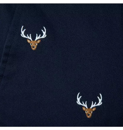 Embroidered Deer Pant