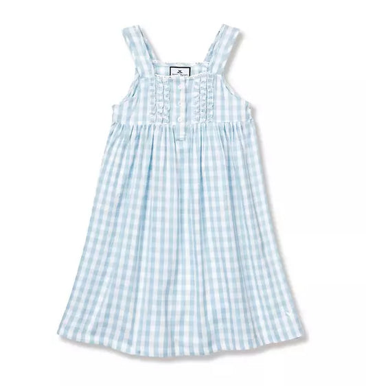 Light Blue Gingham Charlotte Nightgown