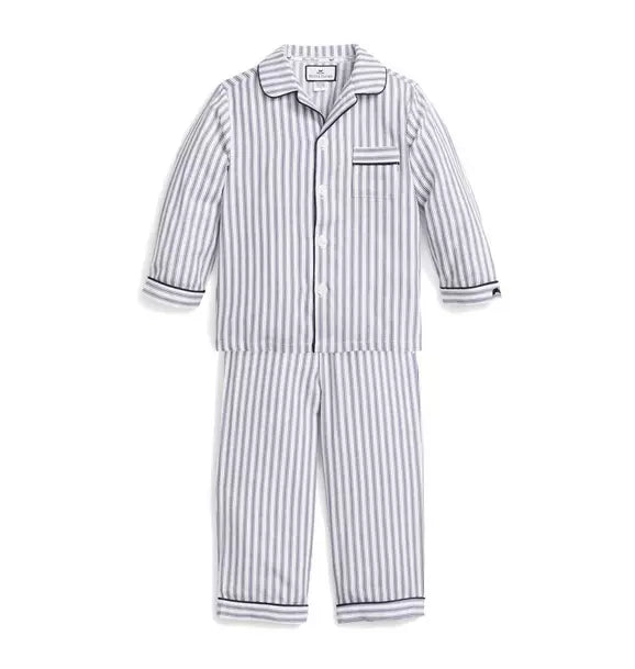 Children's Pajama Set in Navy French Ticking