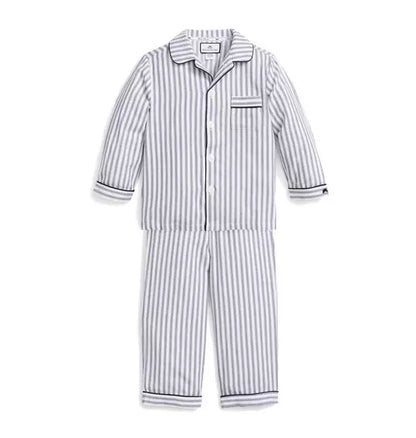 Children's Pajama Set in Navy French Ticking