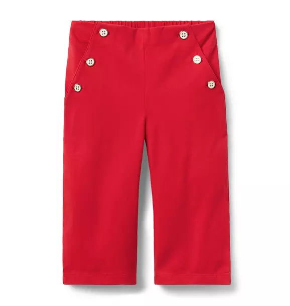 Wide Leg Button Pant