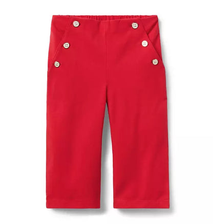 Wide Leg Button Pant