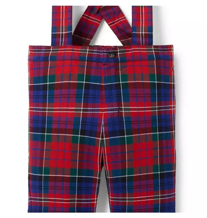 Baby Tartan Suspender Pant