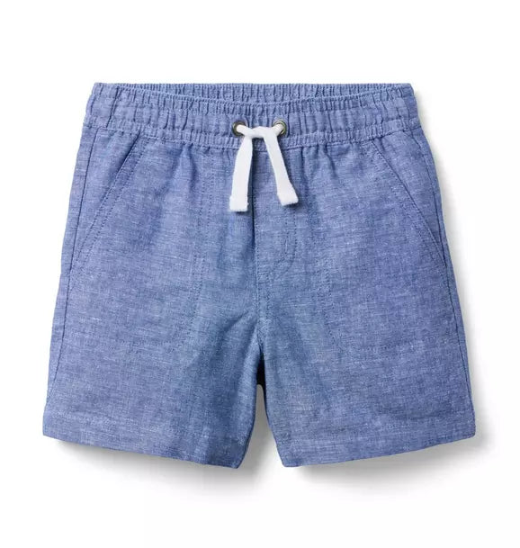Linen-Cotton Pull-On Short