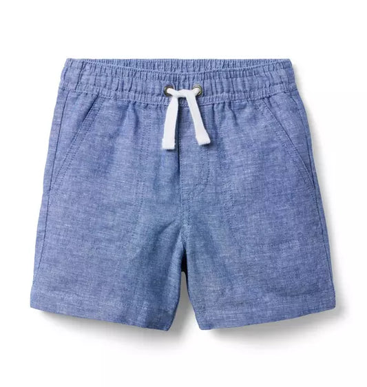Linen-Cotton Pull-On Short