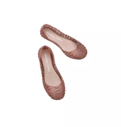 Campana Papel Ballet Flat in Rose Glitter