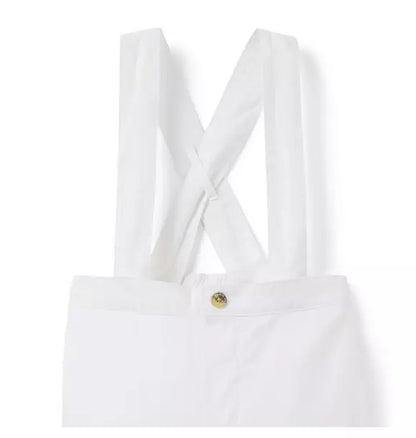 Baby Linen-Cotton Suspender Pant
