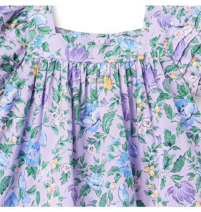 Floral Pintuck Puff Sleeve Top